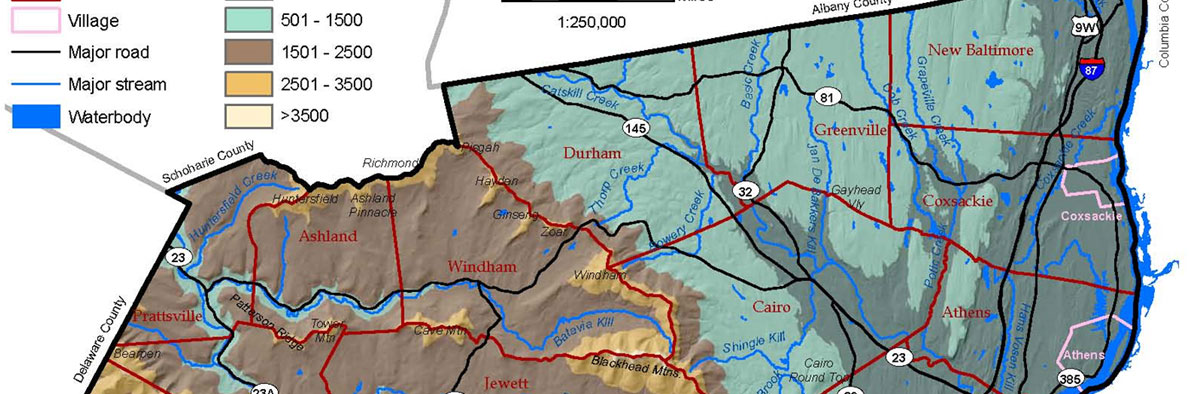 Natural Resource Map for Greene County